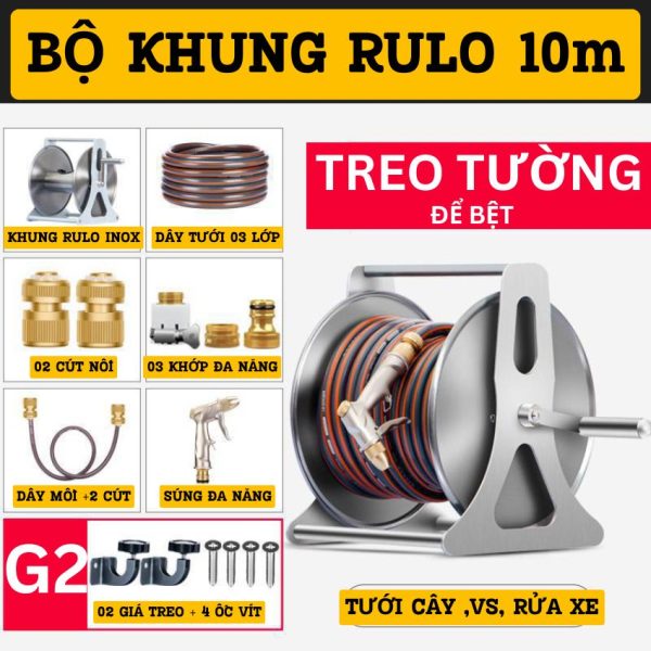 Bộ khung rulo inox 10m